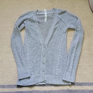 Aeropostale gray knitted cardigan XS